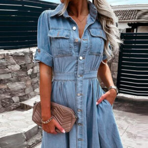 women's fashion casual denim dress