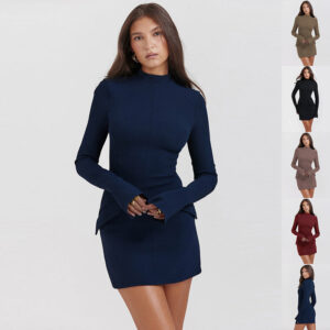 fashion slim fit long sleeved dress sexy hip overing temperament elegant dresses women's clothing