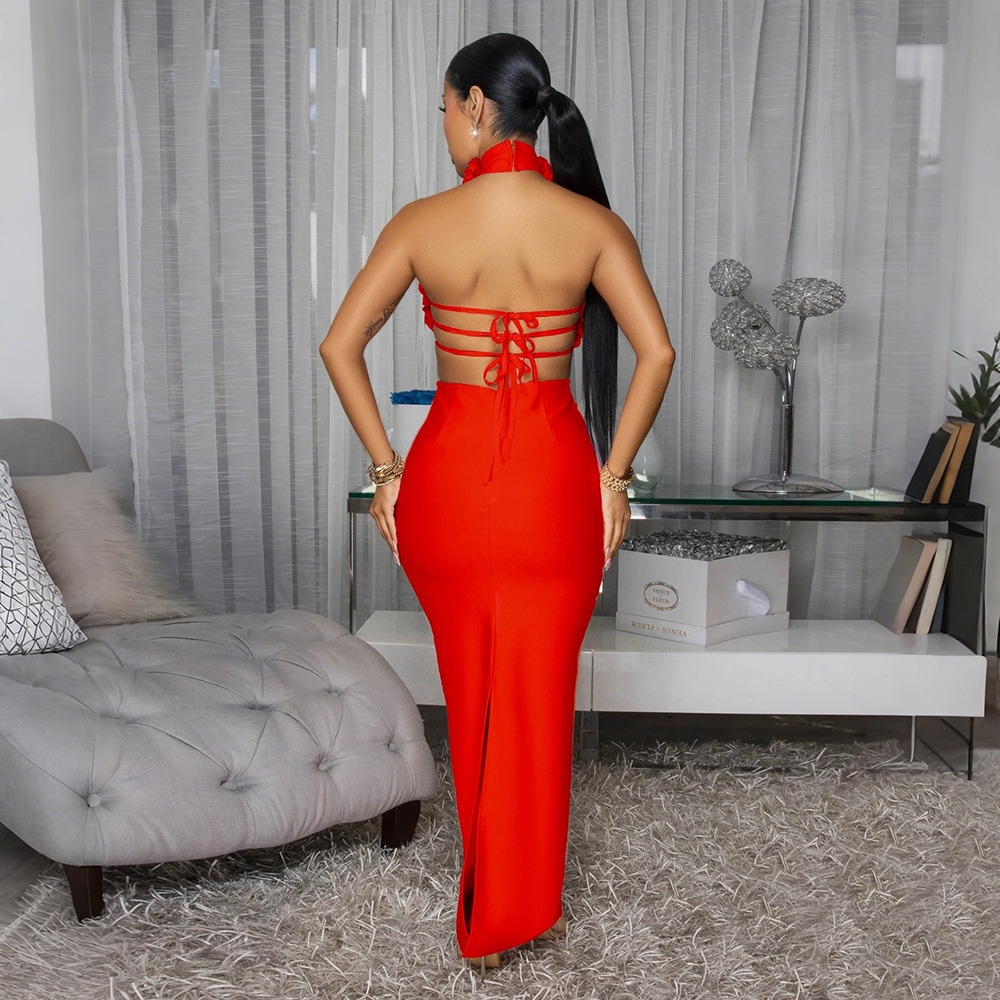 Dress Sexy Halter Large Flower Evening Dress Dress Women 25f94928 A7f2 4458 98bf 56b08c622899 Trans