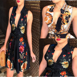 belted dress sexy casual dress