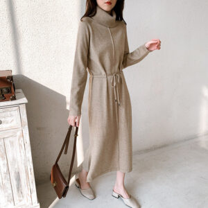knit dresses with straight waist