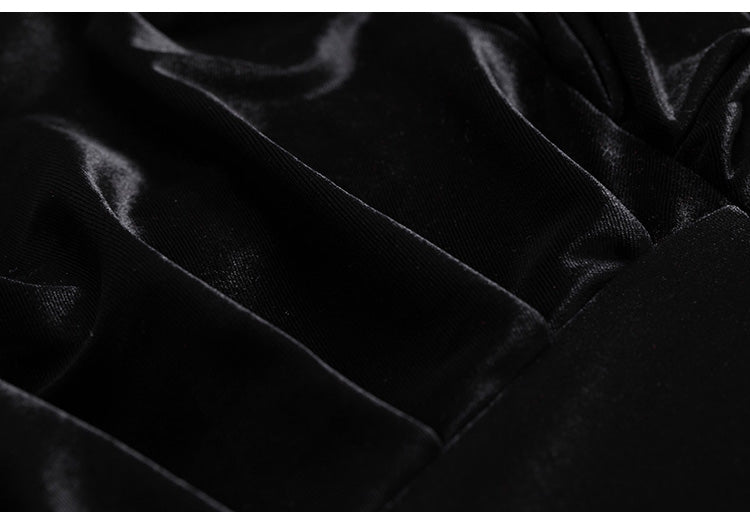 long sleeve pleated slit dress banquet evening dress long sleeve pleated slit dress banquet evening dress