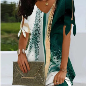 women's loose gradient casual dress