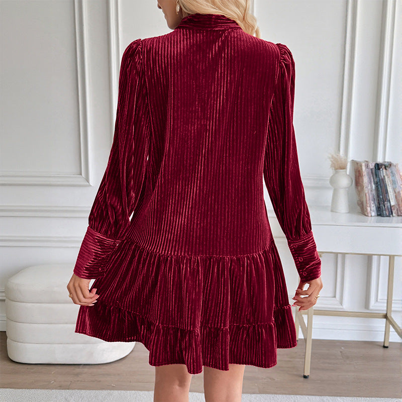 elegant velvet dress european and american evening party women elegant velvet dress european and american evening party women