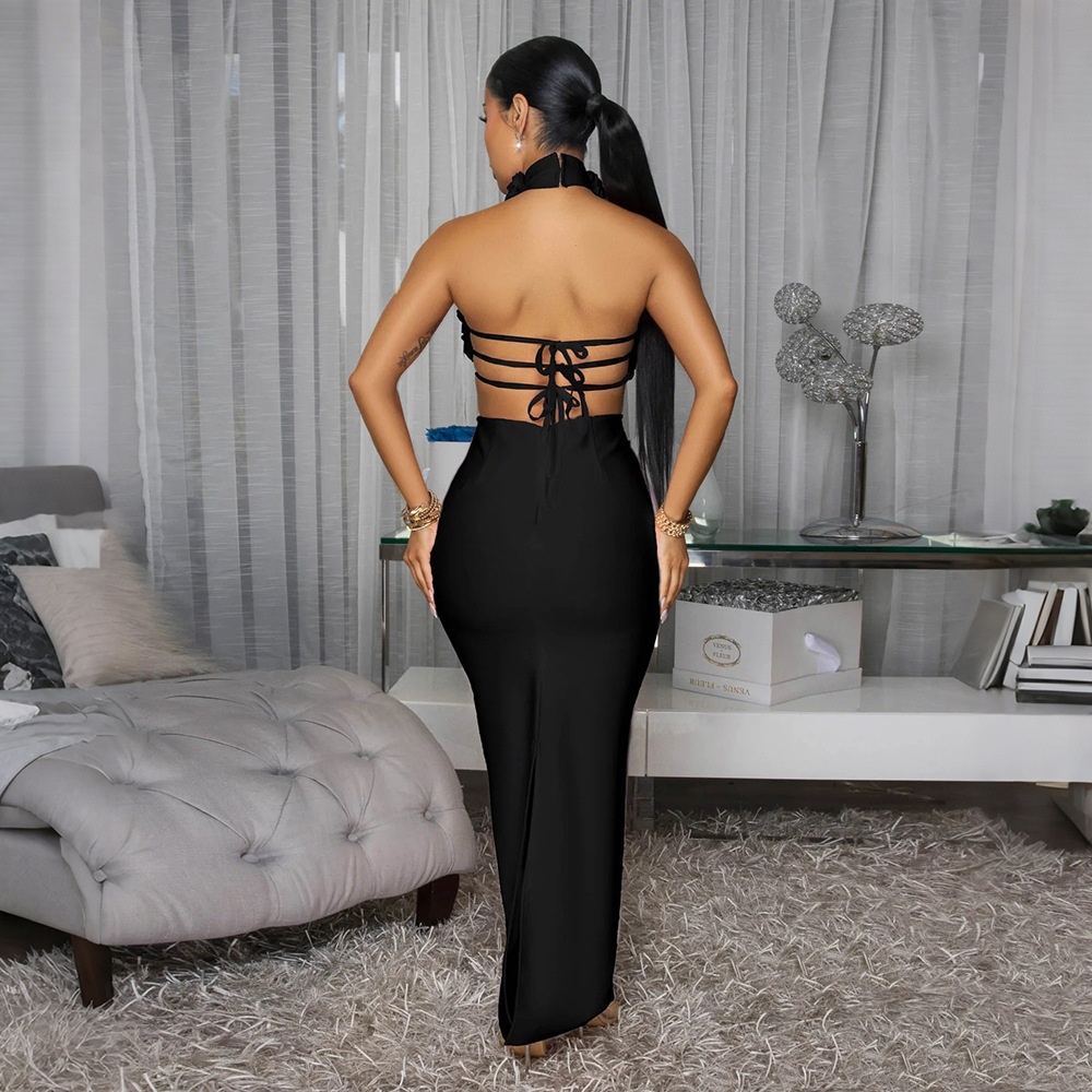 Dress Sexy Halter Large Flower Evening Dress Dress Women B8668811 C101 4d58 851e 6bb6aec7829a Trans