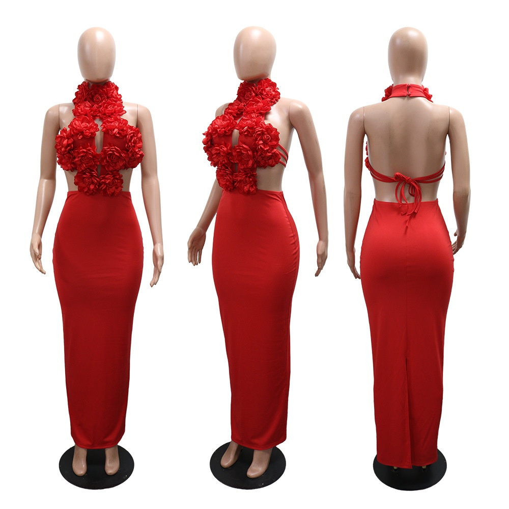 Dress Sexy Halter Large Flower Evening Dress Dress Women Da2c1c41 Ab20 4f57 B8f5 F4df6cc1eb0b Trans