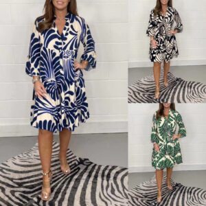 women's printed loose casual dress